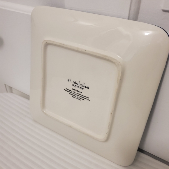 St. Nicholas Square Serving Plate, Holiday, Festive 9 x 9 - Picture 2 of 6